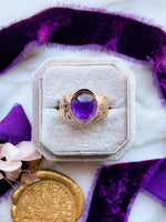 14k Vintage Cabochon Amethyst Ring