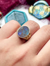 14k Vintage Boulder Matrix Opal Signet Ring