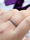 18k WG Art Deco Diamond Half Eternity Band