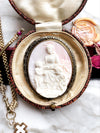 15k Victorian Pink Shell Cameo Brooch