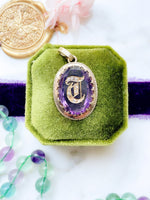 14k Victorian Amethyst & Diamond Pendant