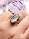 10k Vintage Aquamarine Cabochon Ring