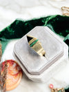 14k Vintage Inlaid Malachite & Onyx Ring