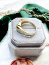 14k Vintage Inlaid Malachite & Onyx Ring