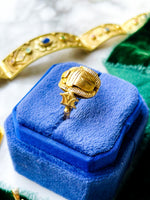 18k Vintage Egyptian Scarab Figural Ring