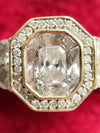 14k 3.00cttw Emerald Cut Diamond w/ Halo Ring