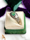 18k Edwardian Emerald & Diamond Ring