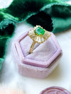 18k Vintage Emerald & Diamond Ballerina Ring