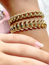 14k Contemporary Diamond Cuban Link Bracelet