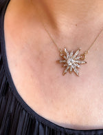 14k Victorian 2.75cttw OMC Diamond Starburst Pendant