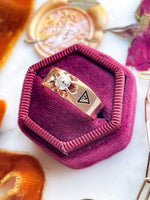 14k Antique Rose Gold OMC Cushion Cut Diamond Ring