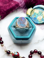 14k Vintage Boulder Matrix Opal Signet Ring