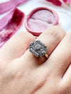 18k Art Deco 0.41 cttw Old Cut Diamond Ring