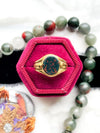 18k Victorian Bloodstone Signet Ring