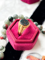 18k Victorian Bloodstone Signet Ring