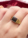 14k Antique Bloodstone Signet Ring