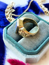 14k Vintage Etruscan Revival Lapis Signet Ring