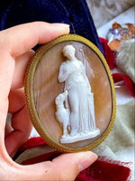 21k Victorian Shell Cameo Brooch