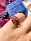 14k Vintage Ruby Bombe Ring