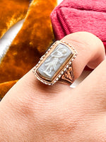 14k Victorian Carved Hardstone Cameo Ring