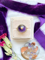 14k Vintage Amethyst Cabochon Ring