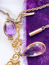 10k Art Nouveau 30cttw Amethyst Festoon Necklace