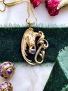 14k Art Nouveau Sapphire Chimera Pendant