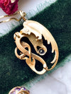 14k Art Nouveau Sapphire Chimera Pendant