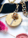 14k Vintage Diamond & Turquoise Locket Pendant