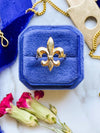 14k Vintage Fleur de Lis Ring