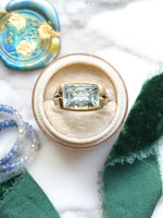 14k Aquamarine & Diamond Ring