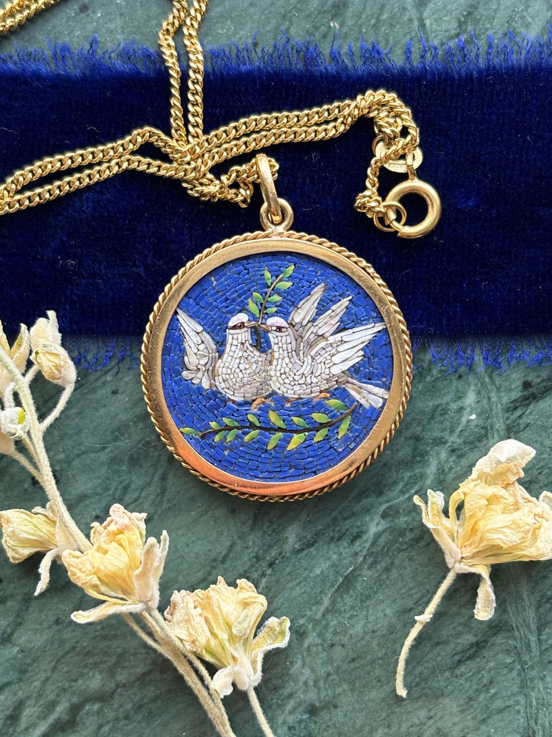 18k Victorian Micro-Mosaic Pendant