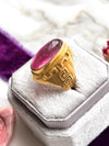 18k Vintage Pink Tourmaline Cabochon Ring