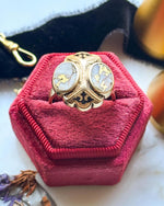 14k Victorian Taille d'Epargne Gold Bearing Quartz Ring