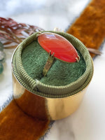 18k Vintage Carnelian Cabochon Ring