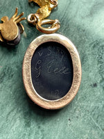 14k Antique Carved Agate Cameo Pendant