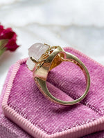 14k Vintage Carved Moonstone Ring