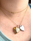 14k Vintage Diamond Puffy Heart Pendant