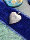 14k Vintage White Gold Heart Locket