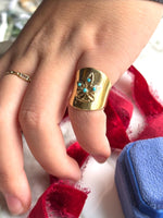 18k Vintage Turquoise Cigar Band