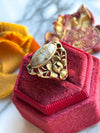 14k Art Nouveau Gold Bearing Quartz Cabochon Ring