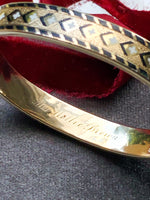 14k Victorian Enamel Bangle