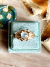 14k Victorian Belcher Set Moonstone Ring