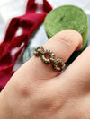 14k Pave Set Chain Link Ring