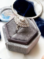 Platinum Vintage Ring-Dant Diamond Dinner Ring