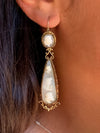 15k Victorian Shell Cameo Day/Night Earrings