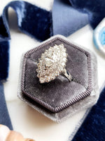 Platinum Vintage Ring-Dant Diamond Dinner Ring