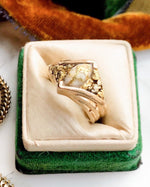 14k Vintage Gold Nugget & GBQ Ring