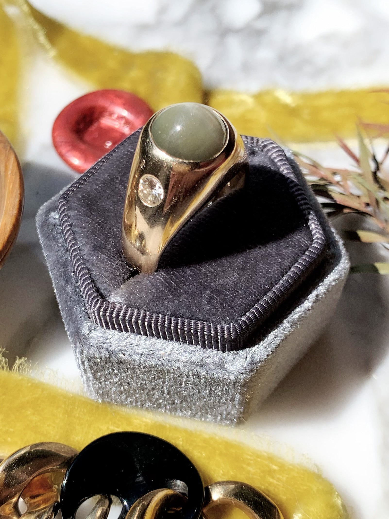 Vintage popular Cats eye handmade ring #145