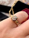 14k Victorian Diamond Cluster Ring